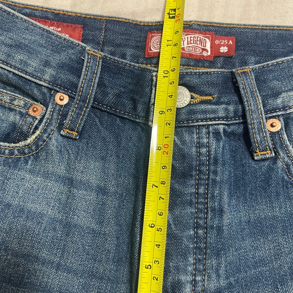 Lucky Brand Womens Jeans Size 0/25 A Blue Drew Mom High Rise Taper Denim Bottoms - Picture 13 of 14